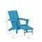 Flash Furniture Blue Adirondack Chair with Ottoman and Cupholder LE-HMP-1045-110-BL-GG - alternate 7